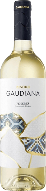 6,95 € Бесплатная доставка | Белое вино Pinord Gaudiana Blanc de Blancs Молодой D.O. Penedès Каталония Испания Muscat, Macabeo, Xarel·lo, Parellada бутылка 75 cl