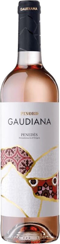 7,95 € Kostenloser Versand | Rosé-Wein Pinord Gaudiana Rosat Jung D.O. Penedès Katalonien Spanien Tempranillo, Merlot Flasche 75 cl