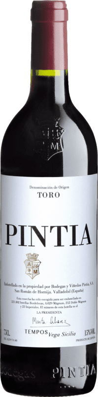 73,95 € Envío gratis | Vino Tinto Pintia Crianza D.O. Toro Castilla y León España Tinta de Toro Botella 75 cl