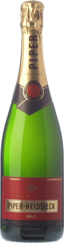 48,95 € Envío gratis | Espumoso blanco Piper-Heidsieck Brut Reserva A.O.C. Champagne Champagne Francia Pinot Negro, Pinot Meunier Botella 75 cl