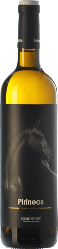 6,95 € Бесплатная доставка | Белое вино Pirineos D.O. Somontano Арагон Испания Chardonnay, Sauvignon White, Gewürztraminer бутылка 75 cl