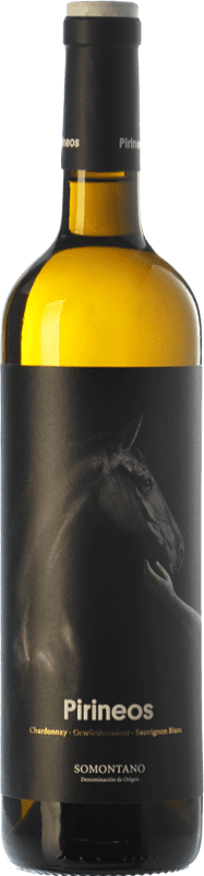 5,95 € Envio grátis | Vinho branco Pirineos D.O. Somontano Aragão Espanha Chardonnay, Sauvignon Branca, Gewürztraminer Garrafa 75 cl