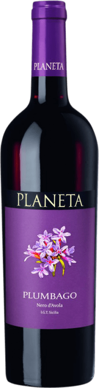 18,95 € Spedizione Gratuita | Vino rosso Planeta Plumbago I.G.T. Terre Siciliane Sicilia Italia Nero d'Avola Bottiglia 75 cl