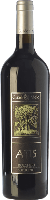 37,95 € Free Shipping | Red wine Guado al Melo Atis Superiore D.O.C. Bolgheri Tuscany Italy Merlot, Cabernet Sauvignon, Cabernet Franc Bottle 75 cl