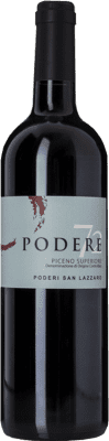 16,95 € 免费送货 | 红葡萄酒 Poderi San Lazzaro Podere 72 D.O.C. Rosso Piceno 马尔凯 意大利 Sangiovese — 桑娇维塞, Montepulciano — 蒙特普尔恰诺 Eco — 生态 有机 天然 75 cl