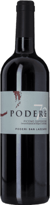 15,95 € Spedizione Gratuita | Vino rosso Poderi San Lazzaro Podere 72 D.O.C. Rosso Piceno Marche Italia Sangiovese, Montepulciano Bottiglia 75 cl