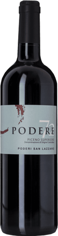 16,95 € Бесплатная доставка | Красное вино Poderi San Lazzaro Podere 72 D.O.C. Rosso Piceno Marche Италия Sangiovese — Санджовезе, Montepulciano — Монтепульчано Eco — Эко Био Органический 75 cl