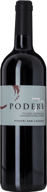 15,95 € 免费送货 | 红酒 Poderi San Lazzaro Podere 72 D.O.C. Rosso Piceno 马尔凯 意大利 Sangiovese, Montepulciano 瓶子 75 cl
