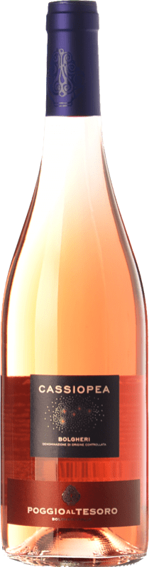 12,95 € Бесплатная доставка | Розовое вино Poggio al Tesoro Cassiopea D.O.C. Bolgheri Тоскана Италия Merlot — Мерло, Cabernet Franc — Каберне Фран 75 cl