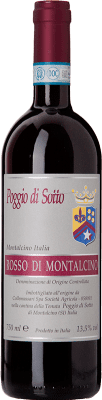 131,95 € Бесплатная доставка | Красное вино Poggio di Sotto D.O.C. Rosso di Montalcino Тоскана Италия Sangiovese Органический бутылка 75 cl