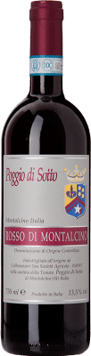 125,95 € Free Shipping | Red wine Poggio di Sotto D.O.C. Rosso di Montalcino Tuscany Italy Sangiovese Bottle 75 cl