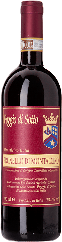 154,95 € Free Shipping | Red wine Poggio di Sotto D.O.C.G. Brunello di Montalcino Tuscany Italy Sangiovese Bottle 75 cl