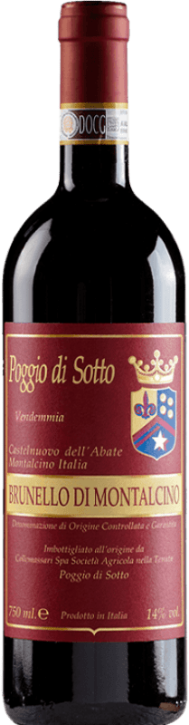 365,95 € Spedizione Gratuita | Vino rosso Poggio di Sotto D.O.C.G. Brunello di Montalcino Toscana Italia Sangiovese Bottiglia 75 cl