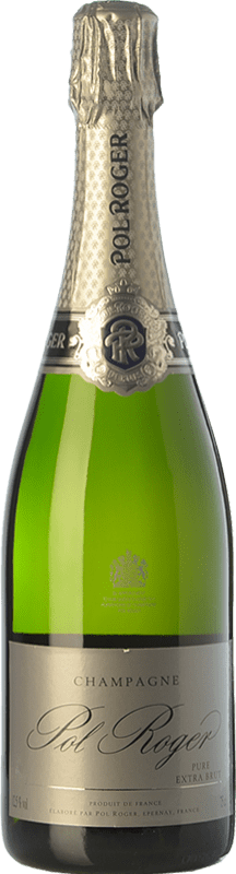 59,95 € Бесплатная доставка | Белое игристое Pol Roger Pure A.O.C. Champagne шампанское Франция Pinot Black, Chardonnay, Pinot Meunier бутылка 75 cl