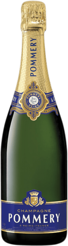 51,95 € Kostenloser Versand | Weißer Sekt Pommery Royal Brut — Herb Reserve — Gereift A.O.C. Champagne Champagner Frankreich Pinot Noir — Spätburgunder, Chardonnay, Pinot Meunier — Schwarzriesling Flasche 75 cl