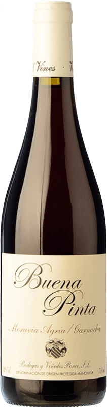 14,95 € 免费送货 | 红酒 Ponce Buena Pinta 年轻的 D.O. Manchuela 卡斯蒂利亚 - 拉曼恰 西班牙 Grenache, Moravia Agria 瓶子 75 cl