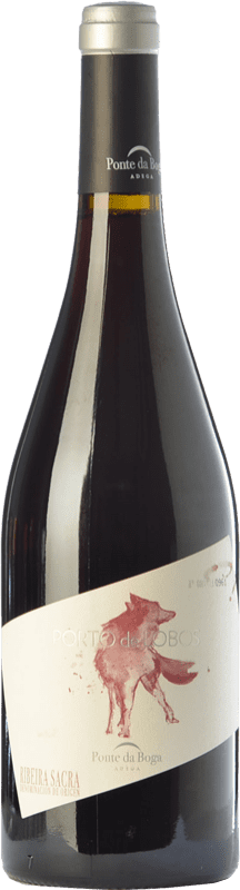 32,95 € Free Shipping | Red wine Ponte da Boga Porto de Lobos Crianza D.O. Ribeira Sacra Galicia Spain Brancellao Bottle 75 cl