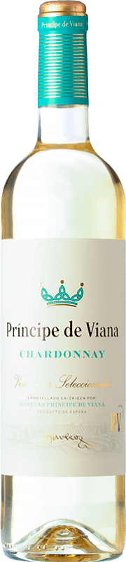 7,95 € Kostenloser Versand | Weißwein Príncipe de Viana Barrica Alterung D.O. Navarra Navarra Spanien Chardonnay Flasche 75 cl