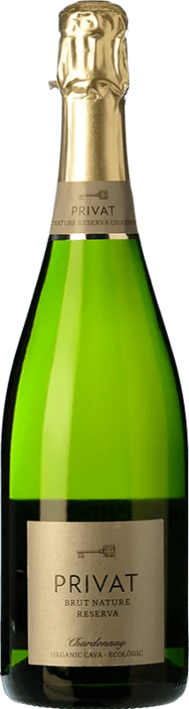 19,95 € Envío gratis | Espumoso blanco Privat Brut Nature Reserva D.O. Cava Cataluña España Chardonnay Botella 75 cl