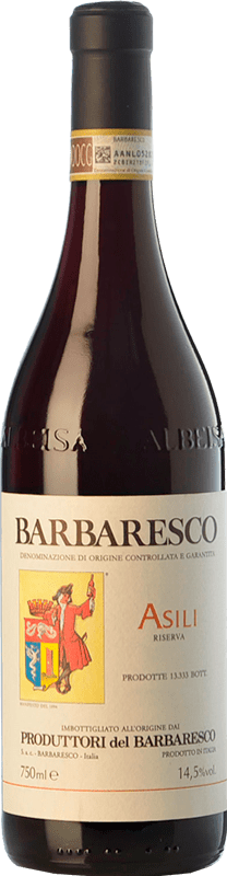 92,95 € Бесплатная доставка | Красное вино Produttori del Barbaresco Asili D.O.C.G. Barbaresco Пьемонте Италия Nebbiolo — Неббиоло Бутылка 75 cl