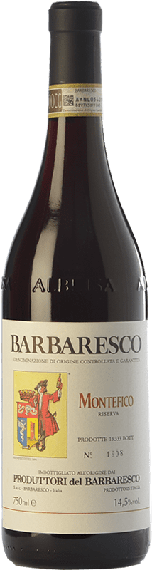 55,95 € 免费送货 | 红酒 Produttori del Barbaresco Montefico D.O.C.G. Barbaresco 皮埃蒙特 意大利 Nebbiolo 瓶子 75 cl
