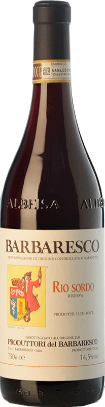 57,95 € Бесплатная доставка | Красное вино Produttori del Barbaresco Rio Sordo D.O.C.G. Barbaresco Пьемонте Италия Nebbiolo — Неббиоло Бутылка 75 cl