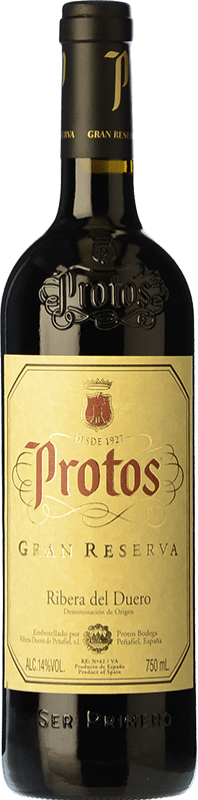 59,95 € Spedizione Gratuita | Vino rosso Protos Gran Riserva D.O. Ribera del Duero Castilla y León Spagna Tempranillo Bottiglia 75 cl