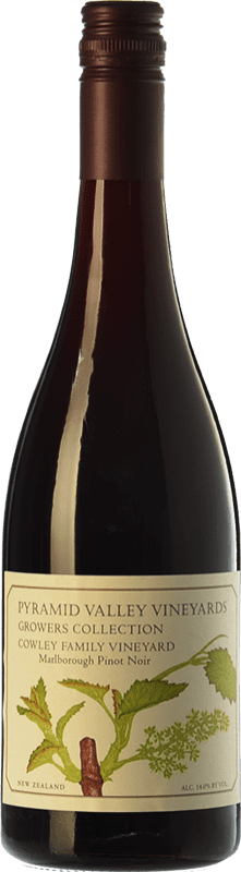 45,95 € Envio grátis | Vinho Tinto Pyramid Valley Cowley Crianza I.G. Marlborough Marlborough Nova Zelândia Pinot Noir Eco — Biológico 75 cl