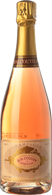 66,95 € 送料無料 | ロゼのスパークリングワイン Coutier Brut — ブリュット Rosé — ロゼ A.O.C. Champagne シャンパン フランス Pinot Noir — ピノ・ノワール, Chardonnay — シャルドネ 75 cl