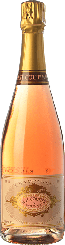 68,95 € Envio grátis | Espumante rosé Coutier Rosé Brut A.O.C. Champagne Champagne França Pinot Preto, Chardonnay Garrafa 75 cl