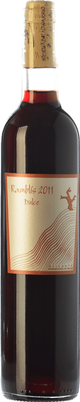 14,95 € Envio grátis | Vinho doce Bernabé Ramblis D.O. Alicante Comunidade Valenciana Espanha Monastrell Garrafa Medium 50 cl