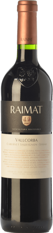 18,95 € Free Shipping | Red Wine Raimat Vallcorba Crianza — Aged D.O. Costers del Segre Catalonia Spain Syrah — Shiraz, Cabernet Sauvignon 75 cl