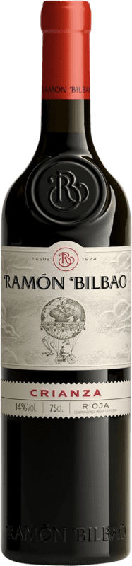 10,95 € Envío gratis | Vino Tinto Ramón Bilbao Crianza D.O.Ca. Rioja La Rioja España Tempranillo 75 cl