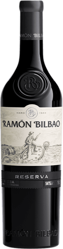 16,95 € Бесплатная доставка | Красное вино Ramón Bilbao Резерв D.O.Ca. Rioja Ла-Риоха Испания Tempranillo, Graciano, Mazuelo бутылка 75 cl