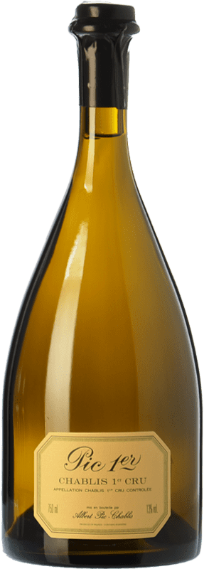 93,95 € Envío gratis | Vino blanco Régnard Pic A.O.C. Chablis Premier Cru Borgoña Francia Chardonnay Botella 75 cl
