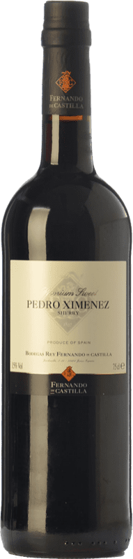 21,95 € 免费送货 | 甜葡萄酒 Fernando de Castilla PX 经典 D.O. Manzanilla-Sanlúcar de Barrameda 安达卢西亚 西班牙 Pedro Ximénez 瓶装 75 cl