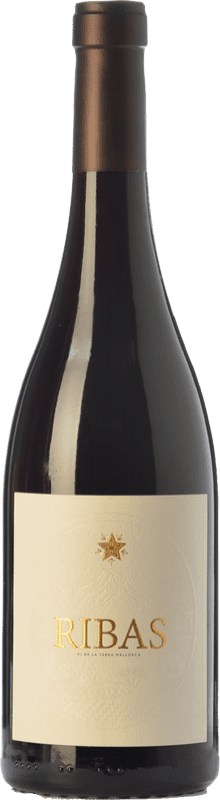 17,95 € Free Shipping | Red wine Ribas Negre Crianza I.G.P. Vi de la Terra de Mallorca Balearic Islands Spain Merlot, Syrah, Cabernet Sauvignon, Mantonegro Bottle 75 cl