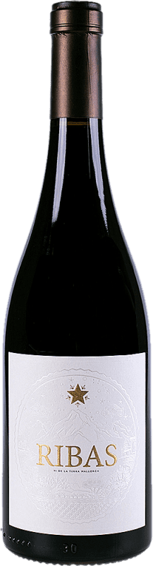 26,95 € Kostenloser Versand | Rotwein Ribas Negre Alterung I.G.P. Vi de la Terra de Mallorca Balearen Spanien Merlot, Syrah, Cabernet Sauvignon, Mantonegro Flasche 75 cl