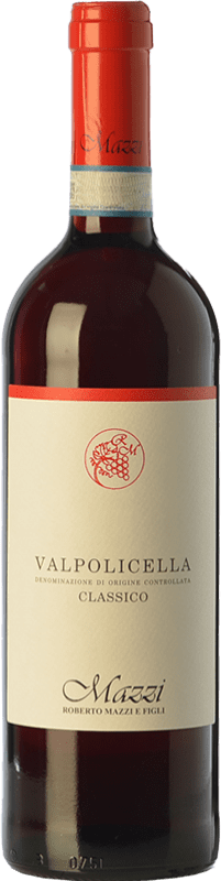 10,95 € Free Shipping | Red wine Mazzi Classico D.O.C. Valpolicella Veneto Italy Corvina, Rondinella, Corvinone, Molinara Bottle 75 cl