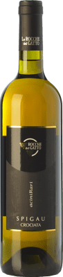 22,95 € Бесплатная доставка | Белое вино Rocche del Gatto Spigau Crociata D.O.C. Riviera Ligure di Ponente Лигурия Италия Pigato бутылка 75 cl