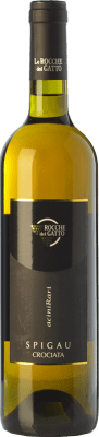 22,95 € Spedizione Gratuita | Vino bianco Rocche del Gatto Spigau Crociata D.O.C. Riviera Ligure di Ponente Liguria Italia Pigato Bottiglia 75 cl