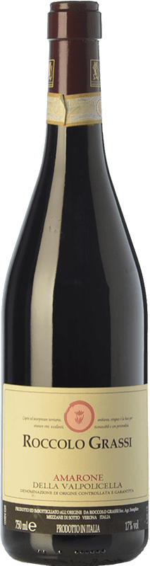 83,95 € Free Shipping | Red wine Roccolo Grassi D.O.C.G. Amarone della Valpolicella Veneto Italy Corvina, Rondinella, Corvinone, Croatina Bottle 75 cl
