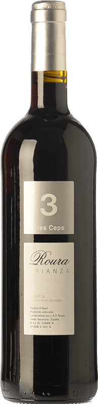 12,95 € Free Shipping | Red wine Roura Tres Ceps Aged D.O. Alella Catalonia Spain Merlot, Syrah, Cabernet Sauvignon Bottle 75 cl