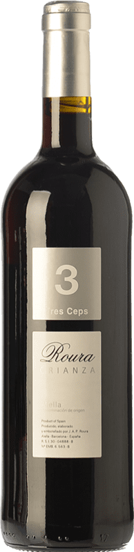 6,95 € Free Shipping | Red Wine Roura Tres Ceps Crianza — Aged D.O. Alella Catalonia Spain Merlot, Syrah — Shiraz, Cabernet Sauvignon Bottle 75 cl