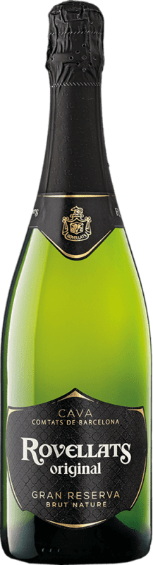 19,95 € Envio grátis | Espumante branco Rovellats Brut Nature Grande Reserva D.O. Cava Catalunha Espanha Macabeo, Xarel·lo, Parellada Garrafa 75 cl