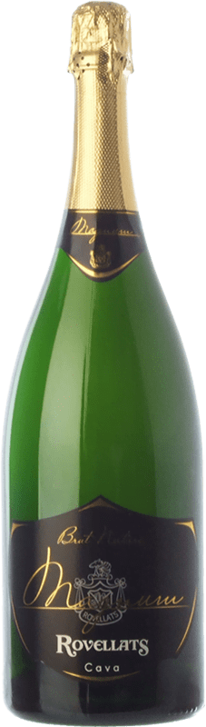 0,95 € Free Shipping | White Sparkling Wine Rovellats Brut Nature Reserve — Aged D.O. Cava Catalonia Spain Macabeo, Xarel·lo, Parellada Magnum Bottle 1,5 L