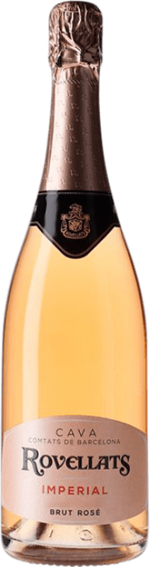 15,95 € Envio grátis | Espumante rosé Rovellats Imperial Rosé Brut Reserva D.O. Cava Catalunha Espanha Grenache, Monastrell Garrafa 75 cl
