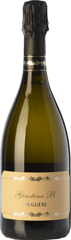 29,95 € 免费送货 | 白起泡酒 Ruggeri Giustino B. 额外的干燥 D.O.C.G. Prosecco di Conegliano-Valdobbiadene 特雷维索 意大利 Glera 瓶子 75 cl