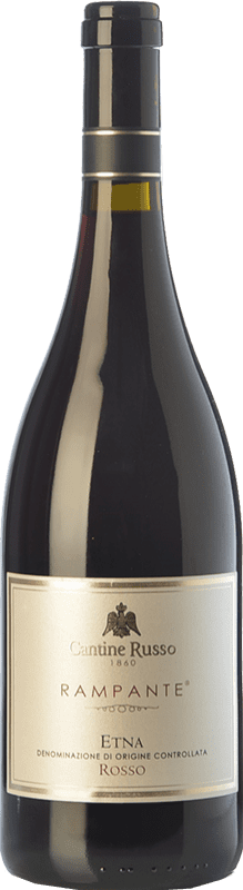 33,95 € Spedizione Gratuita | Vino Rosso Russo Rampante D.O.C. Etna Sicilia Italia Nerello Bottiglia 75 cl