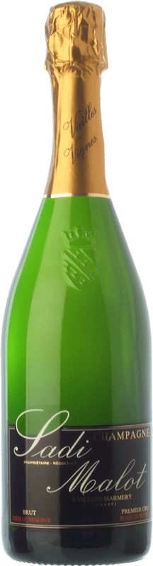 77,95 € Envoi gratuit | Vin Mousseux Blanc Sadi Malot 1er Premier Cru, Blanc de Blancs Réserve A.O.C. Champagne Champagne France Chardonnay Bouteille 75 cl